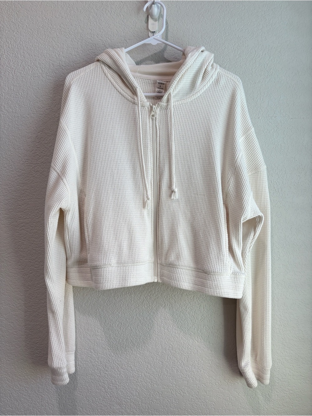 Yogalicious Brushed Inside Waffle Dreamy Drift Jacket Beige Cream Size Large